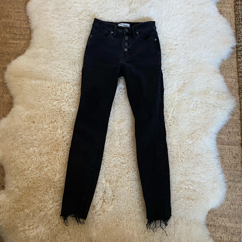 Madewell 9” High Rise Skinny Black Jeans